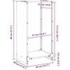 Stovas malkoms, balta, 40x30x80 cm, šaltai valcuotas plienas