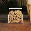 Stovas malkoms, balta, 40x40x40 cm, šaltai valcuotas plienas