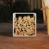 Stovas malkoms, balta, 40x40x40 cm, šaltai valcuotas plienas