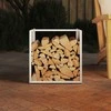 Stovas malkoms, balta, 40x40x40 cm, šaltai valcuotas plienas