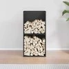 Stovas malkoms, juodos, 40x30x80 cm, šaltai valcuotas plienas