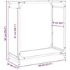 Stovas malkoms, juodos, 60x28x65 cm, šaltai valcuotas plienas