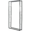 Stovas malkoms, juodos spalvos, 100x25x200cm, plienas