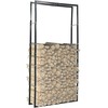 Stovas malkoms, juodos spalvos, 100x25x200cm, plienas