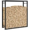 Stovas malkoms, matinės juodos spalvos, 80x28x86cm, plienas
