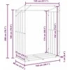 Stovas malkoms su apdangalu nuo lietaus, 150x80x200cm