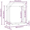 Stovas malkoms su apdangalu nuo lietaus, 100,5x40,5x110,5cm