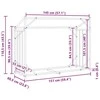 Stovas malkoms su apdangalu nuo lietaus, 151x60,5x110,5cm