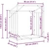 Stovas malkoms su apdangalu nuo lietaus, 101x61x110,5cm