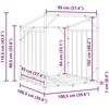 Stovas malkoms su apdangalu nuo lietaus, 100,5x100,5x110,5cm
