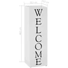 Stovas skėčiams, su užrašu Welcome, plieno, baltas
