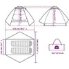 Stovyklavimo palapinė, oranžinė, dvivietė, kupolinė