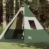 Stovyklavimo palapinė, žalia, septynvietė, tipi dizaino