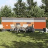 Stovyklavimo uždanga nuo vėjo, pilka ir oranžinė, 510x153 cm