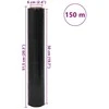 Stretch Film 2 vnt Juoda 20 μm 50 cm x 150 m