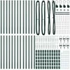 Tvorelės stulpas 26 pcs Pilka 3,2 x 3,2 x 105 cm