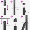 Tvorelės stulpas 7 pcs Pilka Plienas