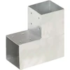 Stulpo sujungimas, 101x101mm, galvanizuotas metalas, L formos