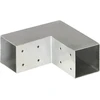 Stulpo sujungimas, 71x71mm, galvanizuotas metalas, L formos