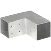 Stulpo sujungimas, 81x81mm, galvanizuotas metalas, L formos