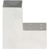 Stulpo sujungimas, 81x81mm, galvanizuotas metalas, L formos