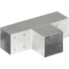 Stulpo sujungimas, 91x91mm, galvanizuotas metalas, T formos