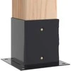 Stulpų pagrindai kvadratiniai, 12vnt., antracito sp., 121x121mm