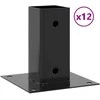 Stulpų pagrindai kvadratiniai, 12vnt., antracito sp., 61x61mm
