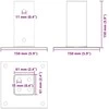 Stulpų pagrindai kvadratiniai, 12vnt., antracito sp., 61x61mm