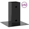 Stulpų pagrindai kvadratiniai, 12vnt., antracito sp., 71x71mm