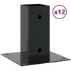 Stulpų pagrindai kvadratiniai, 12vnt., antracito sp., 61x61mm