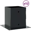Stulpų pagrindai kvadratiniai, 12vnt., antracito sp., 121x121mm
