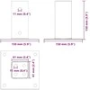 Stulpų pagrindai kvadratiniai, 4vnt., antracito sp., 61x61mm