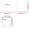 Stulpų pagrindai kvadratiniai, 4vnt., antracito sp., 121x121mm