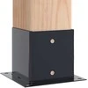 Stulpų pagrindai kvadratiniai, 4vnt., antracito sp., 141x141mm