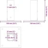 Stulpų pagrindai kvadratiniai, 4vnt., antracito sp., 51x51mm