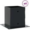 Stulpų pagrindai kvadratiniai, 4vnt., antracito sp., 121x121mm