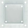 Stulpų pagrindai kvadratiniai, 4vnt., sidabriniai, 101x101mm