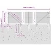 Suvirintas vielinis tvoras su smailiais galais 25 x 0,5 m Pilka