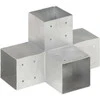 Stulpų sujungimai, 4vnt., 101x101mm, metalas, X formos