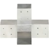 Stulpų sujungimai, 4vnt., 81x81mm, metalas, X formos