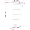 Slankios durys ORKDAL 93 x 202 cm Balta ir juoda