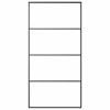Stumdomos durys, juodos, 102,5x205cm, ESG stiklas ir aliuminis