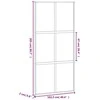 Stumdomos durys, juodos, 102,5x205cm, stiklas ir aliuminis
