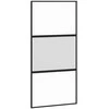 Stumdomos durys, juodos, 102,5x205cm, stiklas ir aliuminis