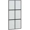 Stumdomos durys, juodos, 102,5x205cm, stiklas ir aliuminis