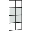 Stumdomos durys, juodos, 102,5x205cm, stiklas ir aliuminis