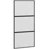 Stumdomos durys, juodos, 102,5x205cm, stiklas ir aliuminis