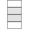 Stumdomos durys, juodos, 102,5x205cm, stiklas ir aliuminis