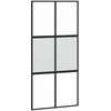 Stumdomos durys, juodos, 102,5x205cm, stiklas ir aliuminis